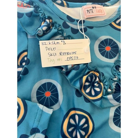 NWT Pete and Lucy Blue Dress 6-12 Months - Picture 2 of 2